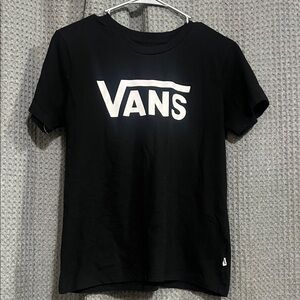 Vans Kids Black and White Logo Tee